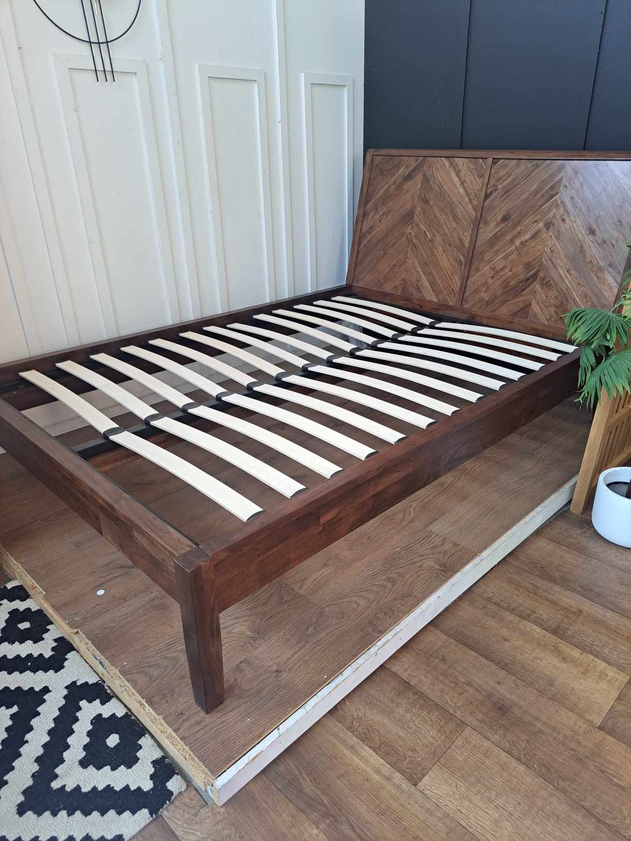 Parquet shop bed frame