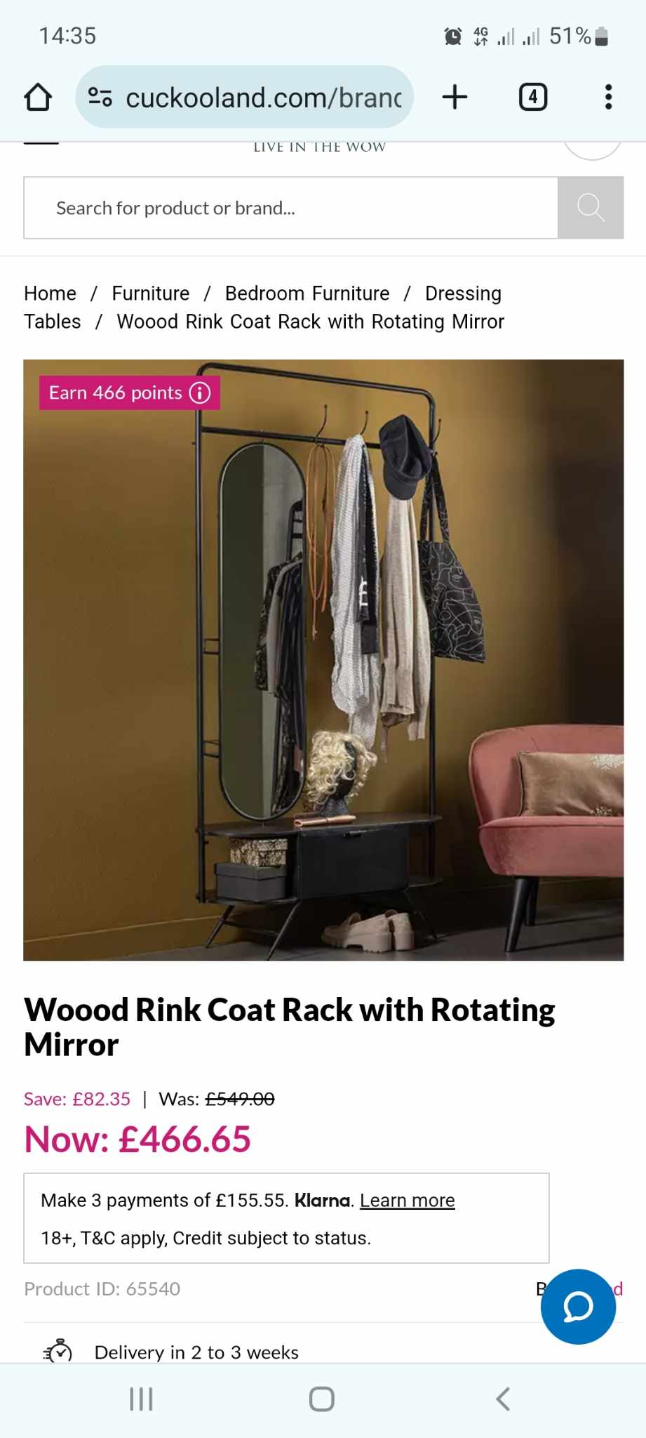 Coat Rack with Rotating Mirror and Storage Drawer