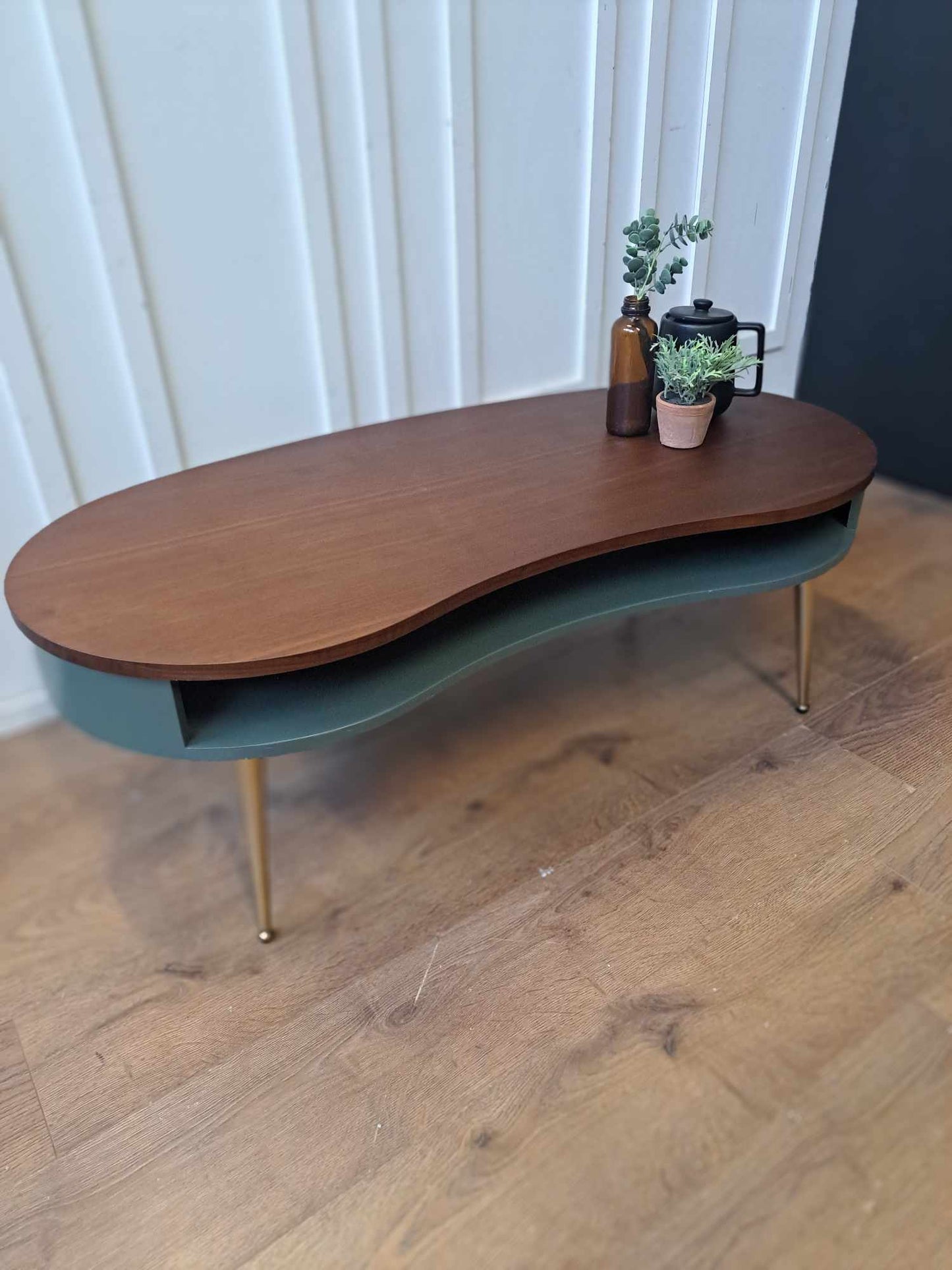 Green Walnut and Gold Coffee Table / La Redoute Topim