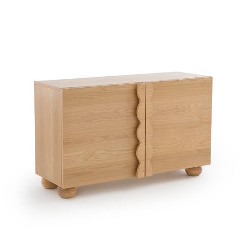 Oak Sideboard with Ball Legs and Ripple Effect Handles