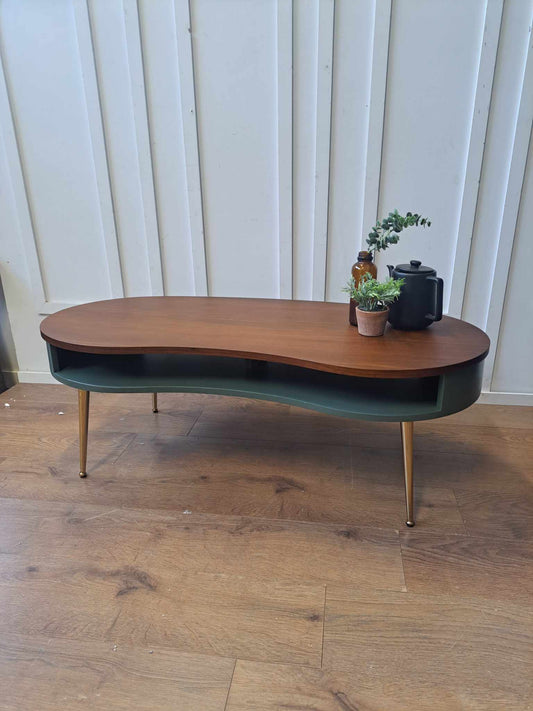 Green Walnut and Gold Coffee Table / La Redoute Topim