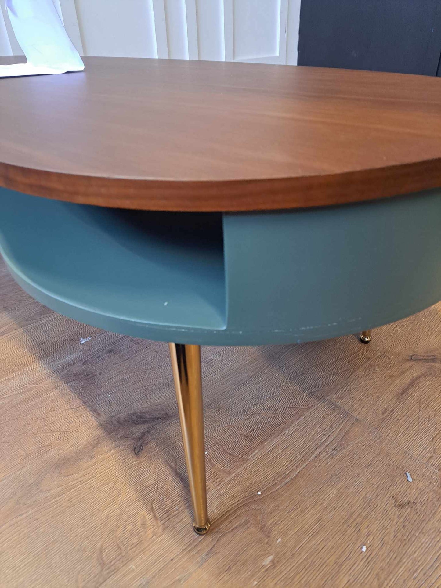 Green Walnut and Gold Coffee Table / La Redoute Topim