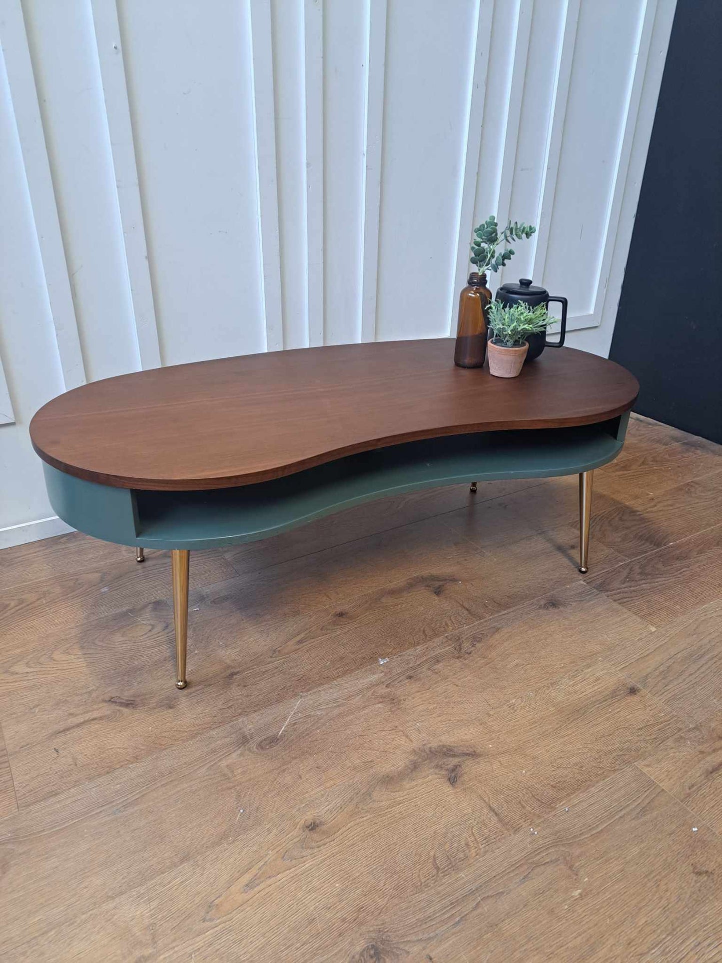 Green Walnut and Gold Coffee Table / La Redoute Topim