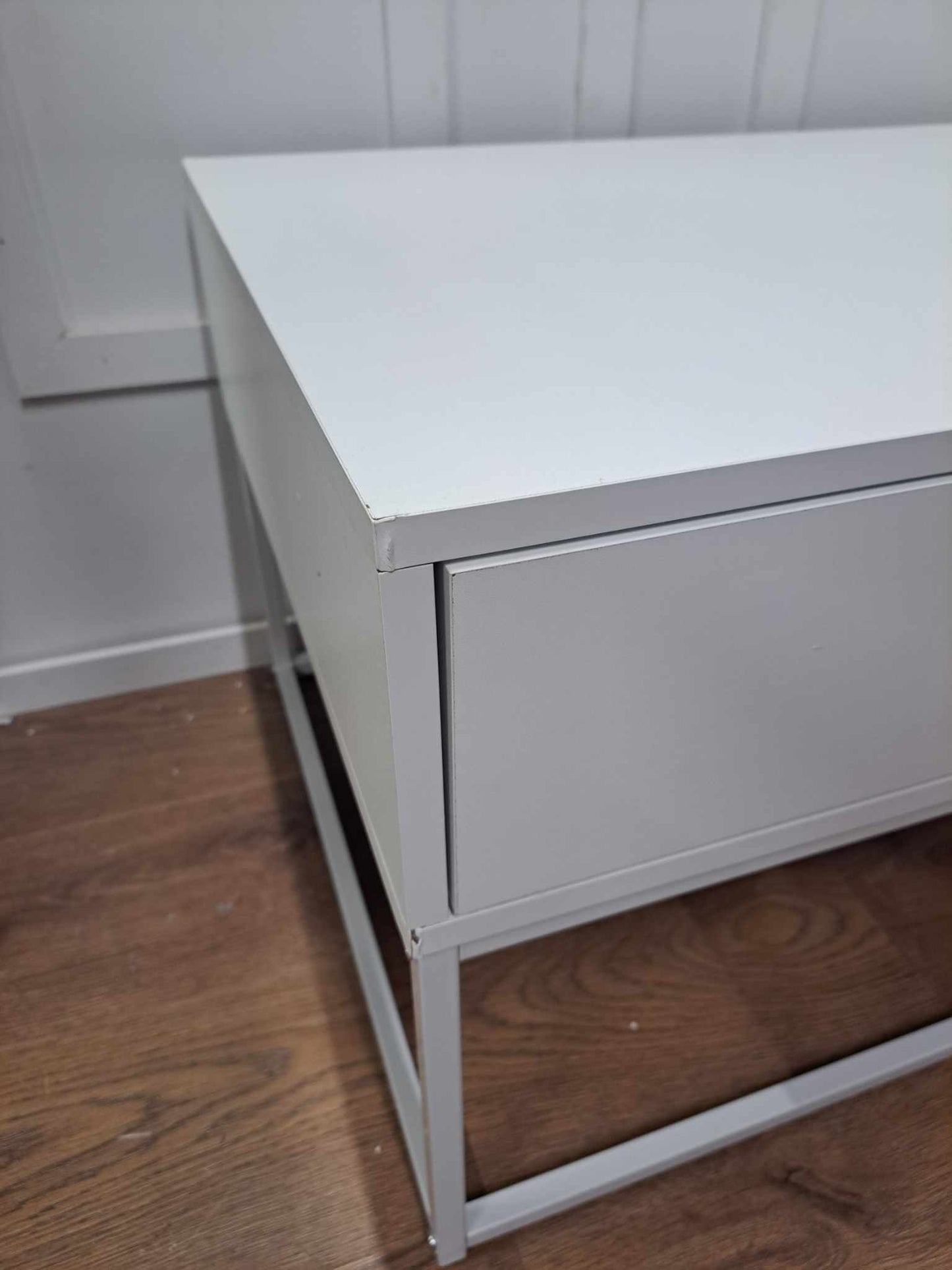White Coffee Table with Storage Drawers