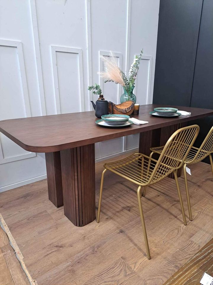 Metal Wire Gold Brass Dining Chairs Set x 4