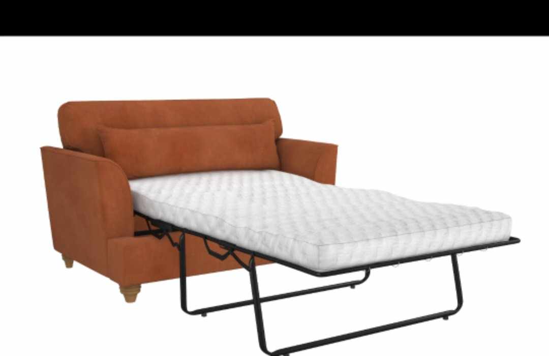 Cuddle Love Chair Bed RRP £ 949 / Armchair Small Sofa Bed Orange / Amber / Rust