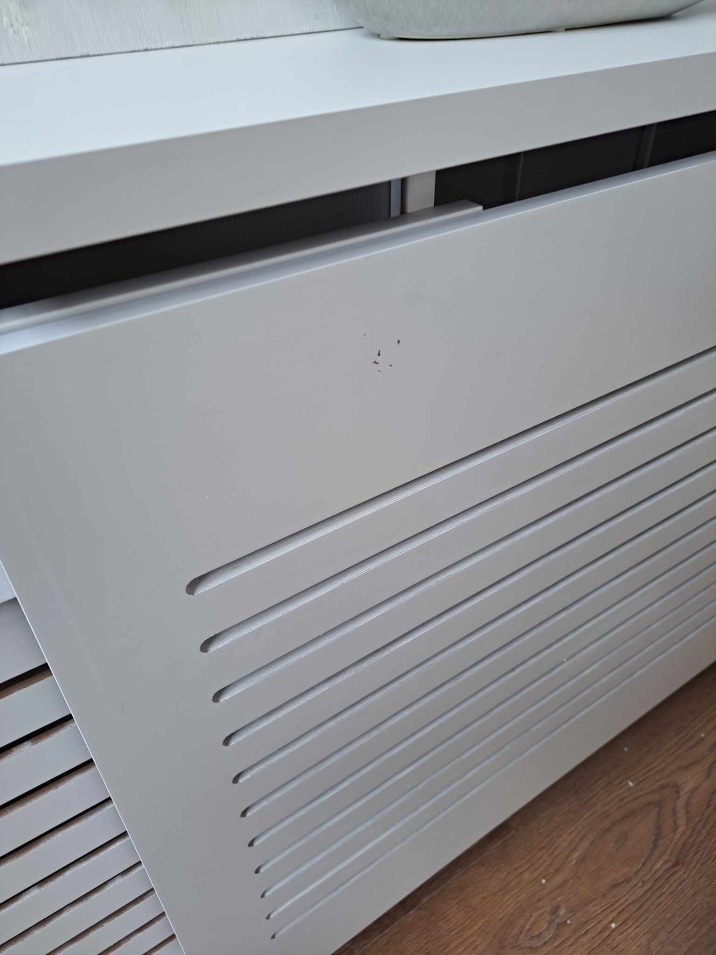 White Extra Large Radiator Cover - Adjustable