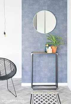 Metal and Wood High Console Table