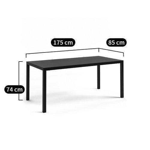 Black Metal Dining Table Seats 6 RRP £375