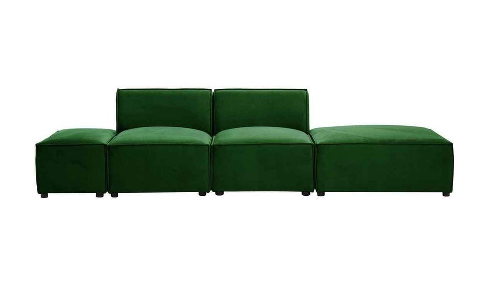 Dark Green Velvet Modular Sofa