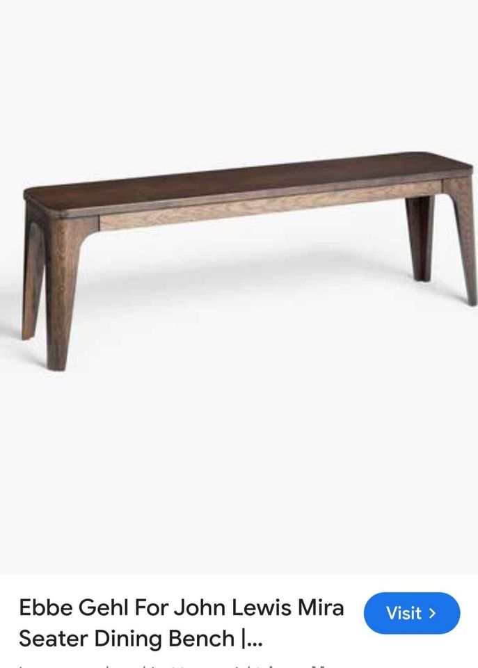 Solid Wood Dining Bench  3 Seater / John Lewis RRP £350