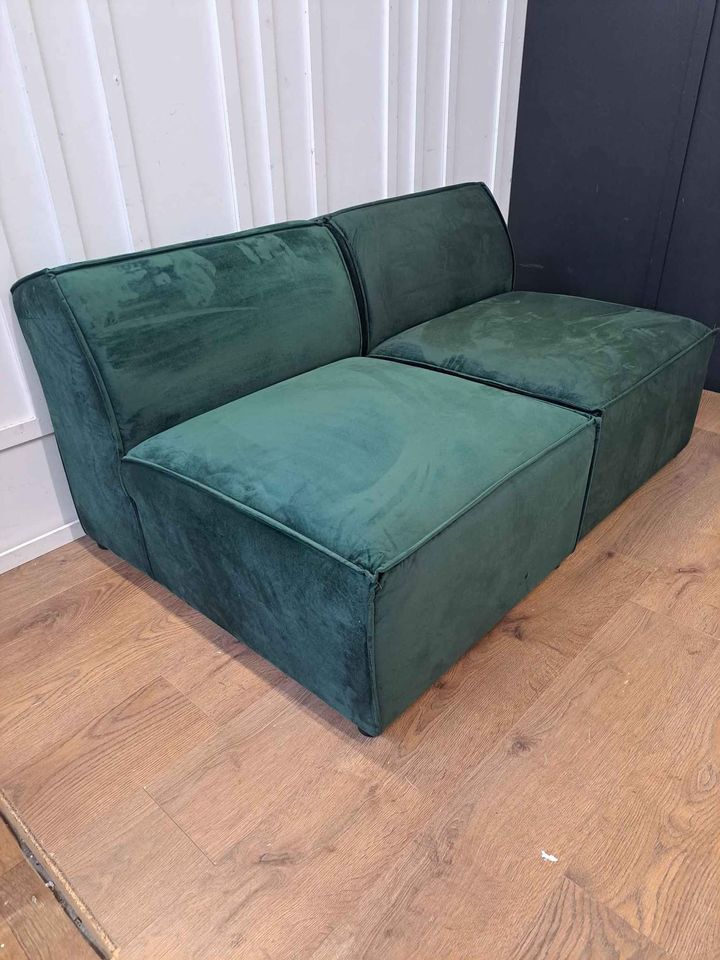 Dark Green Velvet Modular Sofa