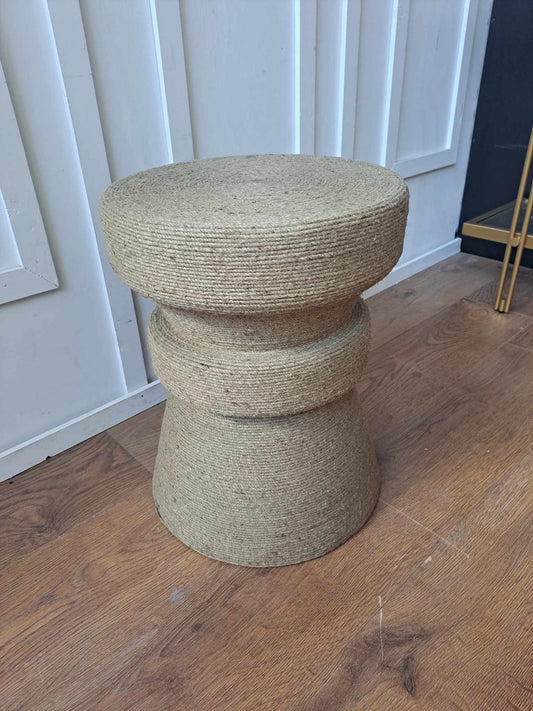 Side Table Jute Natural / Solid Wood / La Redoute AM PM Sablas RRP £240