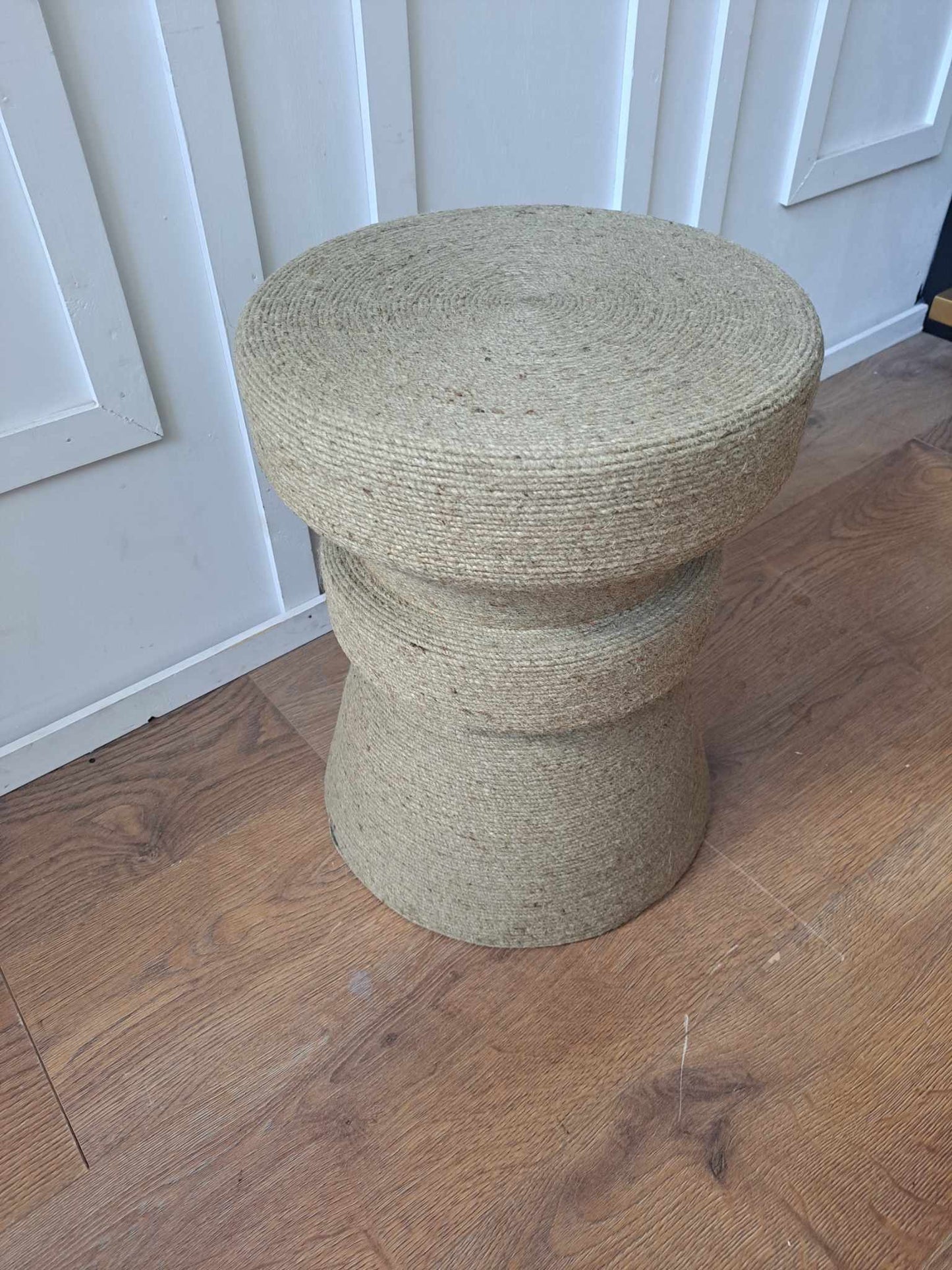 Side Table Jute Natural / Solid Wood / La Redoute AM PM Sablas RRP £240