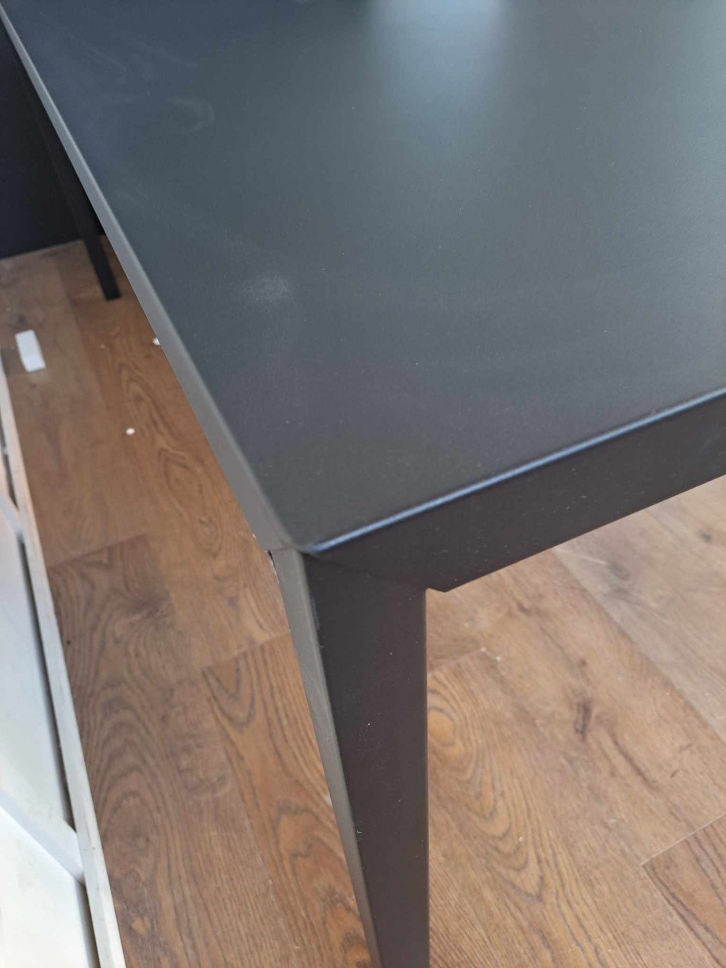 Black Metal Dining Table Seats 6 RRP £375