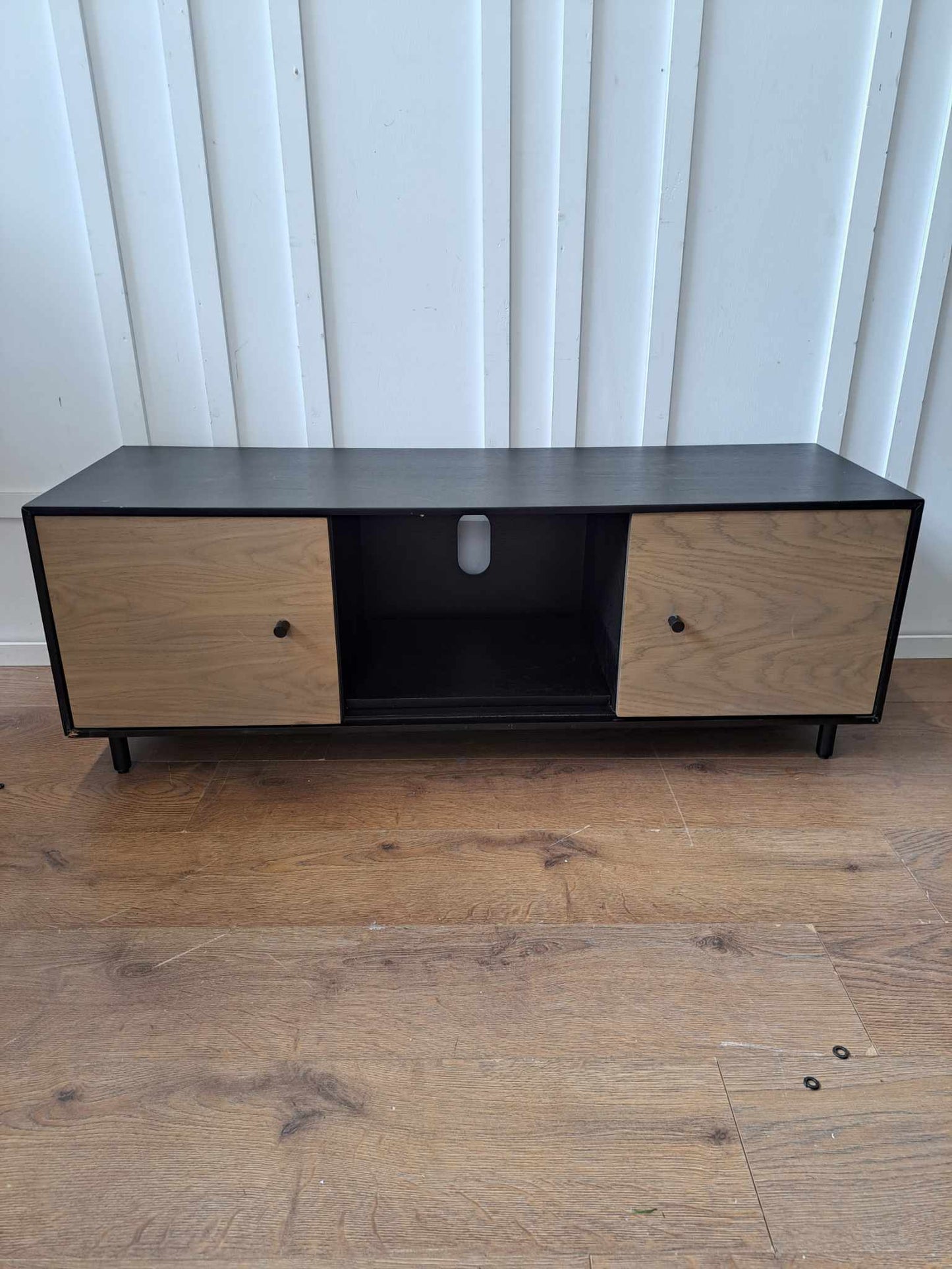 Black and Washed Oak TV stand / Media Unit