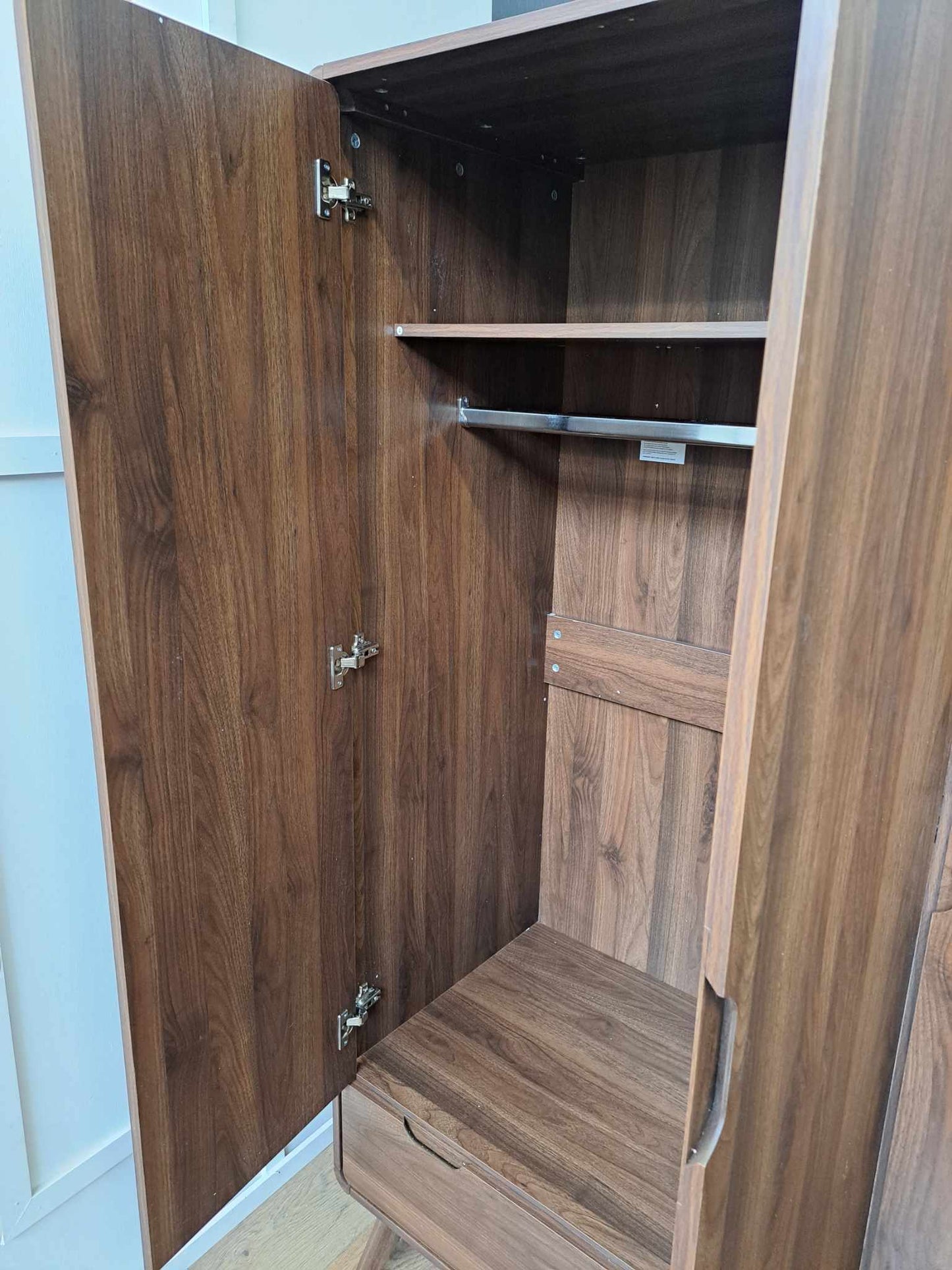 Walnut 3 Door Wardrobe