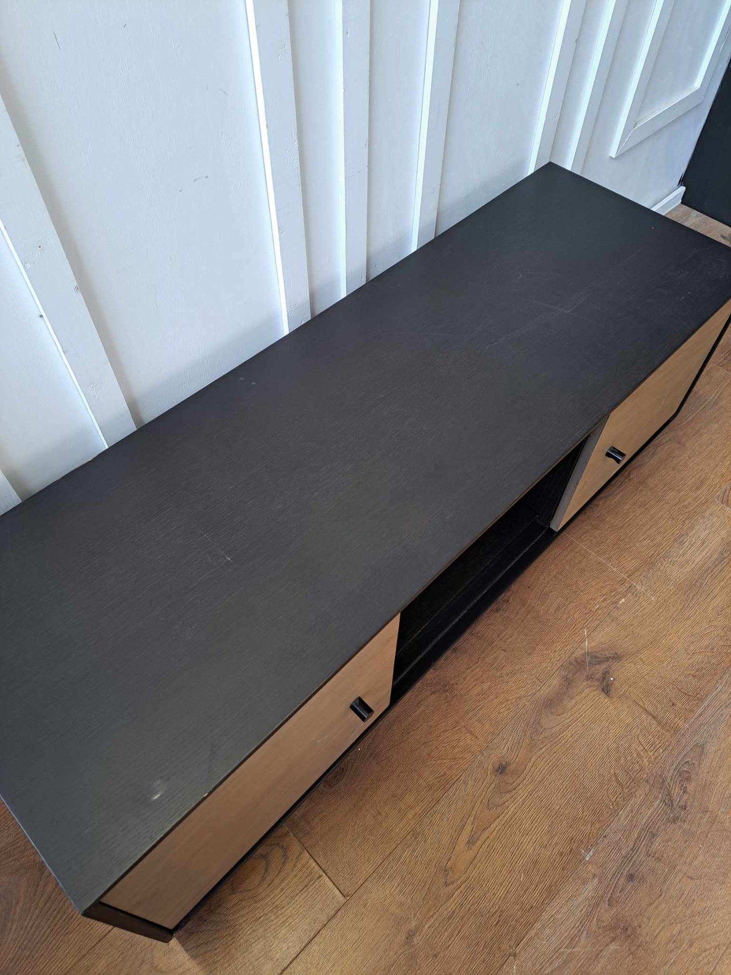 Black and Washed Oak TV stand / Media Unit