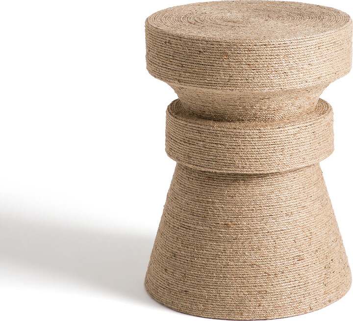 Side Table Jute Natural / Solid Wood / La Redoute AM PM Sablas RRP £240