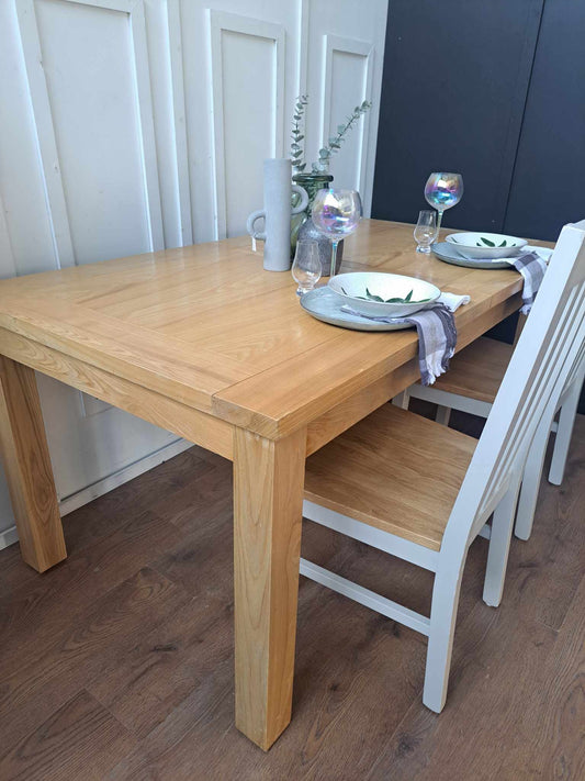 Oak Solid Wood Extending Dining Table