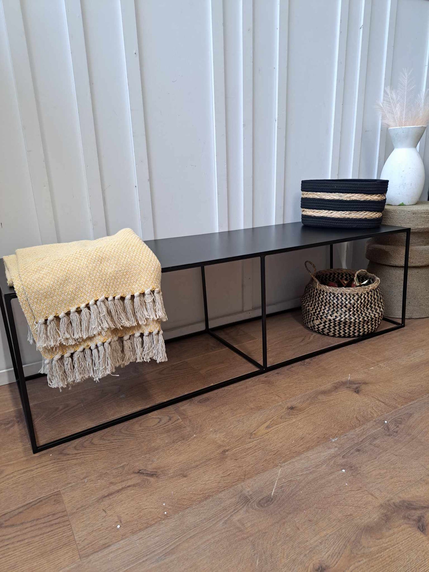 Low Black Metal Bench / La Redoute Romy RRP £230