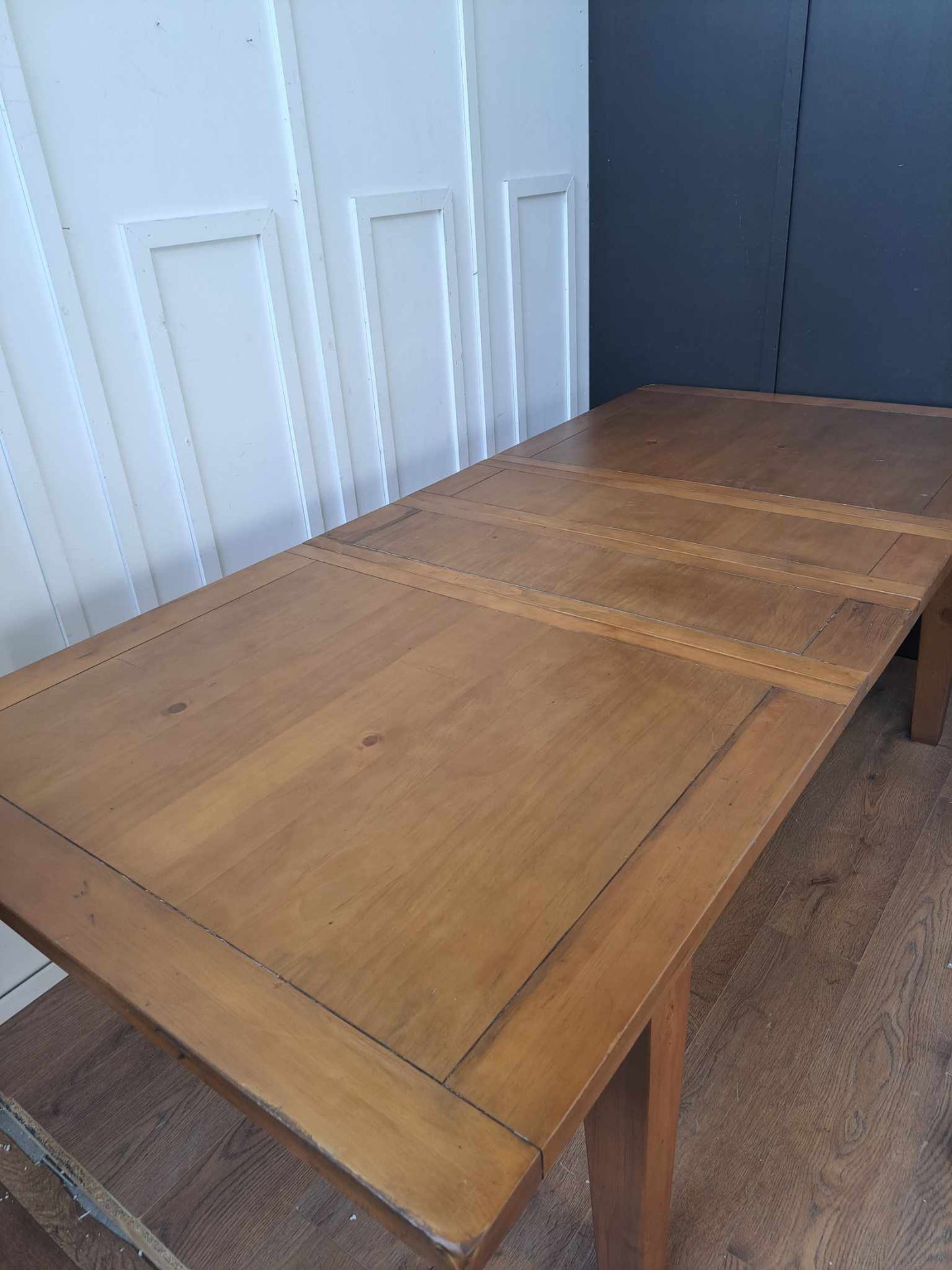 Dark Solid Wood Dining Table Extra Large and Extra Wide