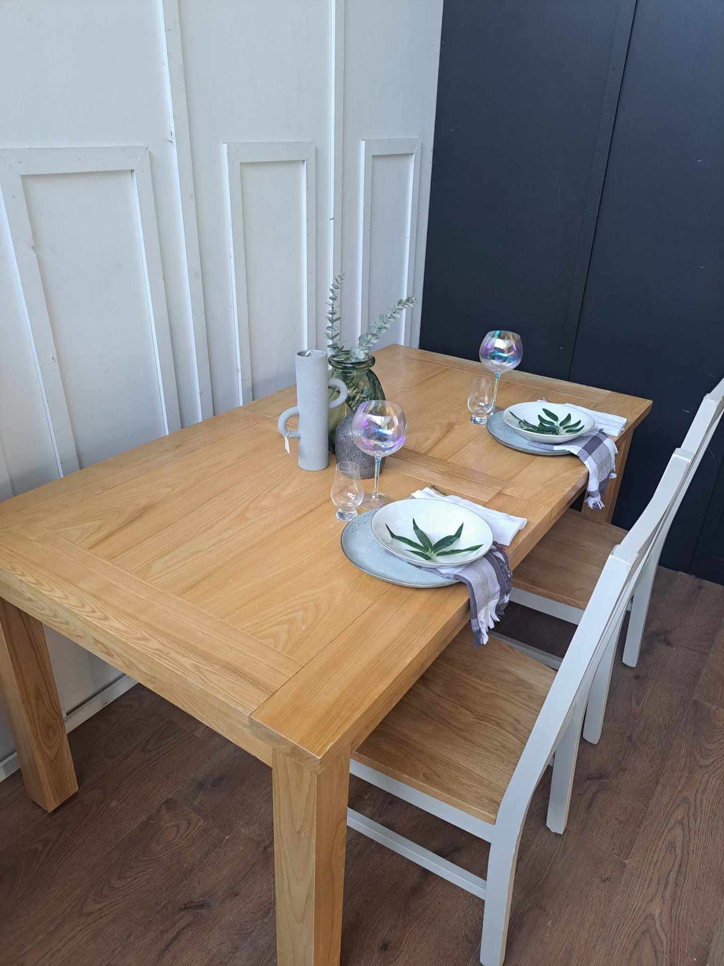 Oak Solid Wood Extending Dining Table