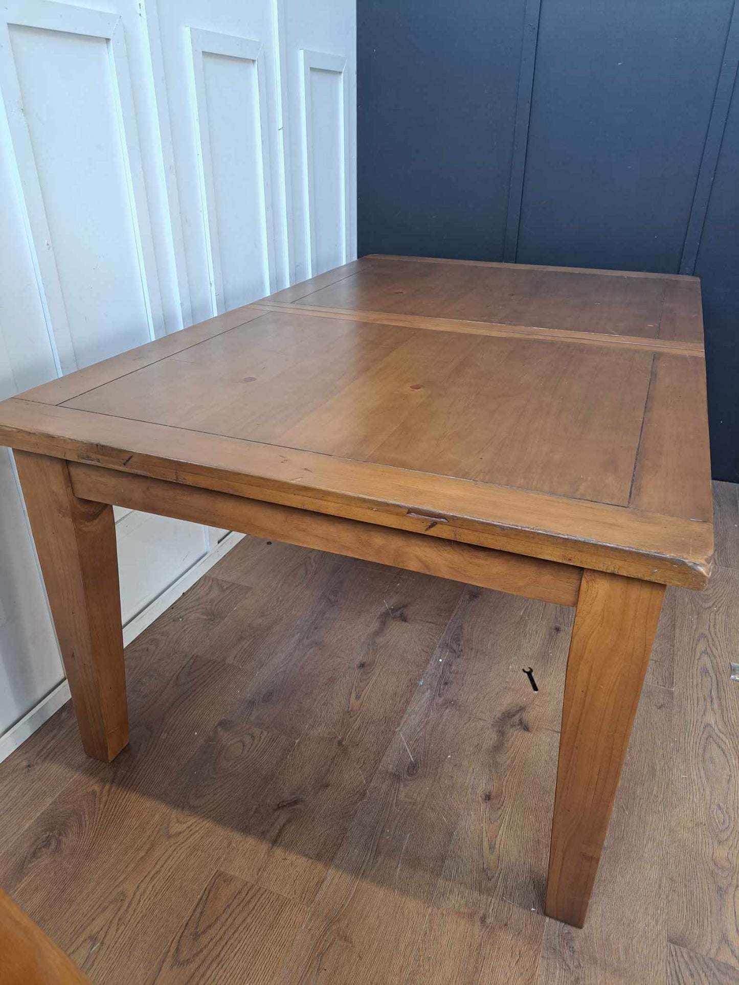 Dark Solid Wood Dining Table Extra Large and Extra Wide