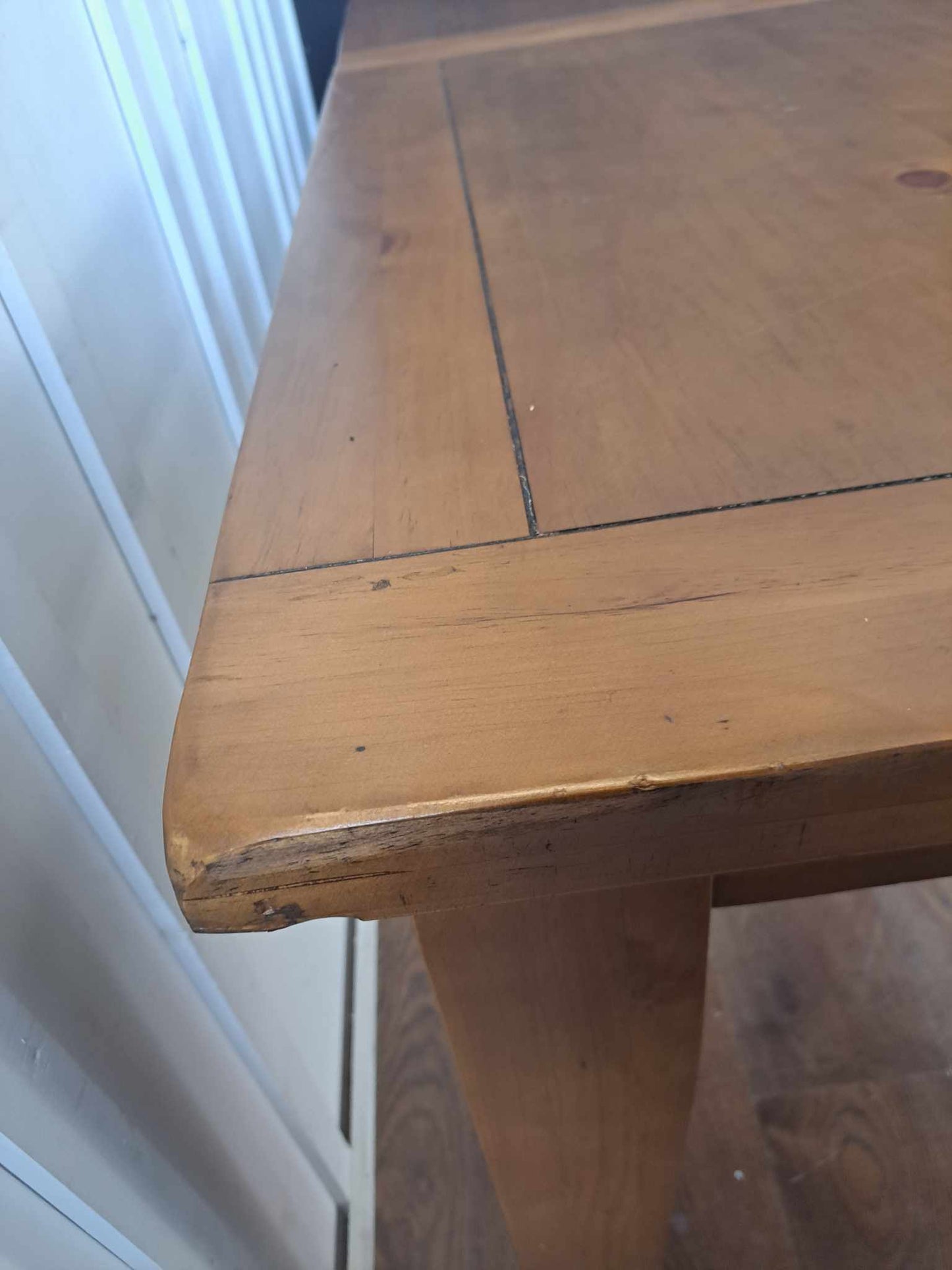 Dark Solid Wood Dining Table Extra Large and Extra Wide