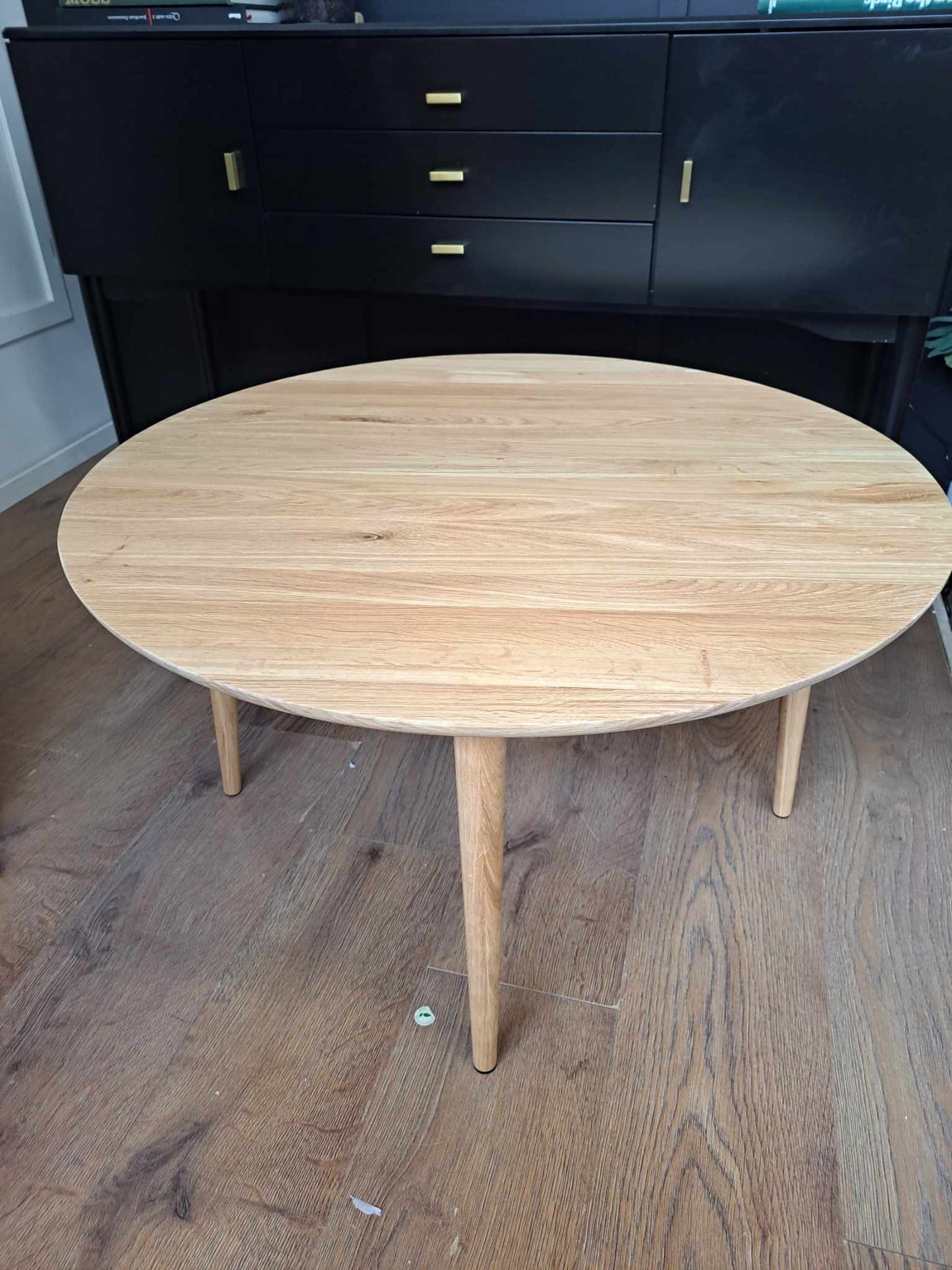 Round Solid Oak Coffee Table / La Redoute Crueso RRP £320