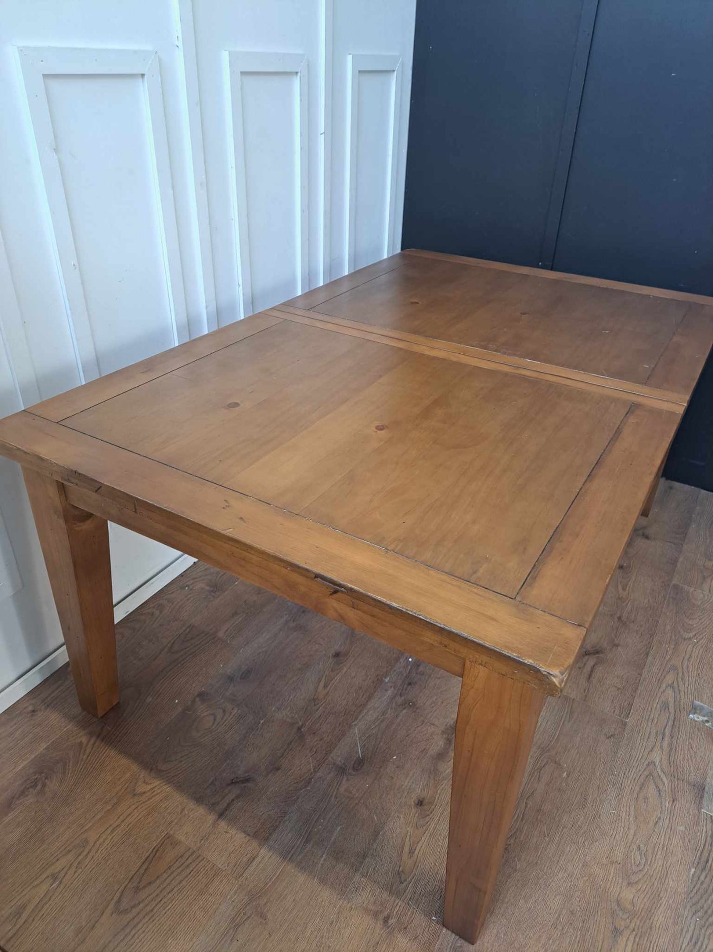 Dark Solid Wood Dining Table Extra Large and Extra Wide