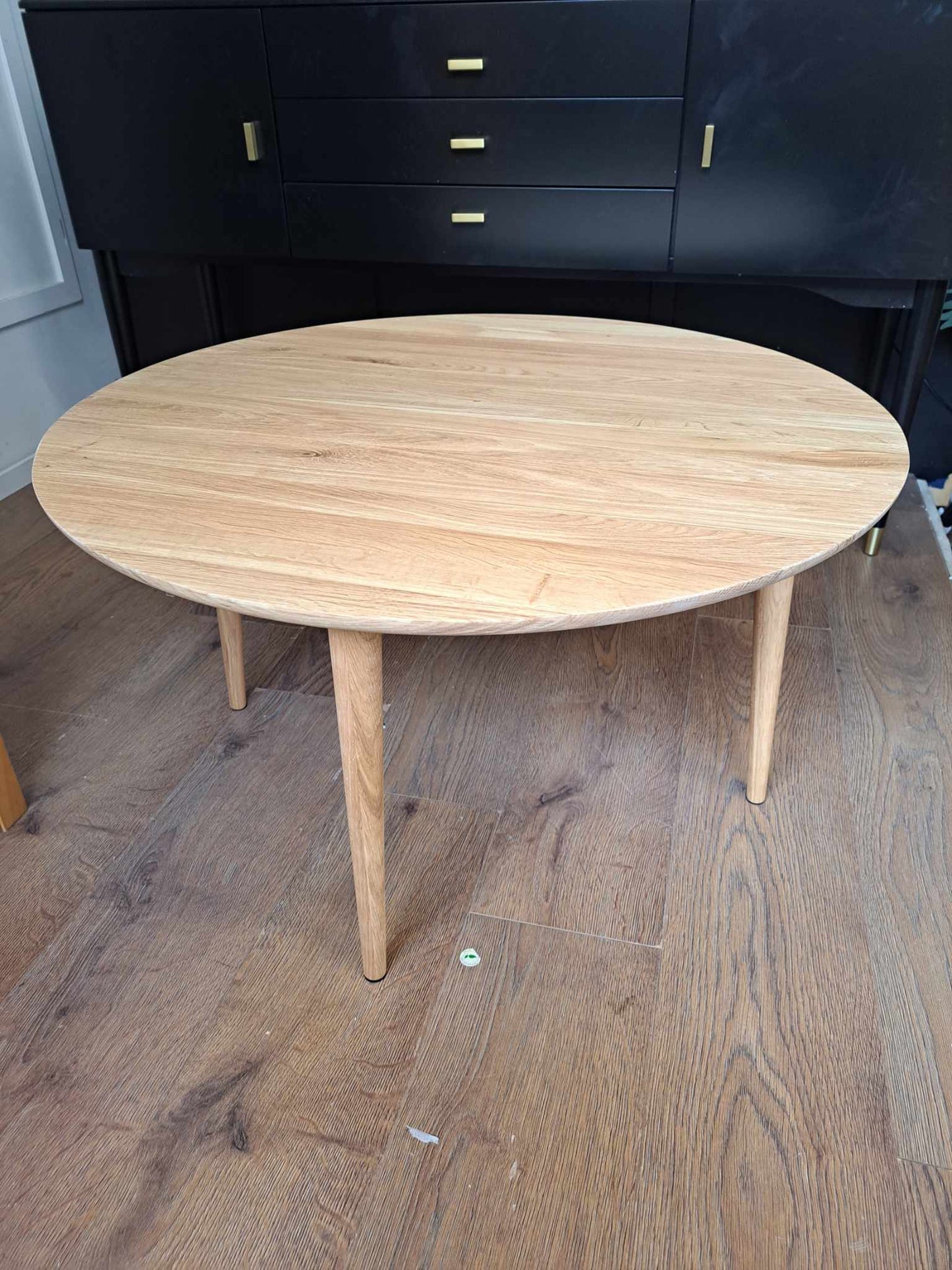 Round Solid Oak Coffee Table / La Redoute Crueso RRP £320