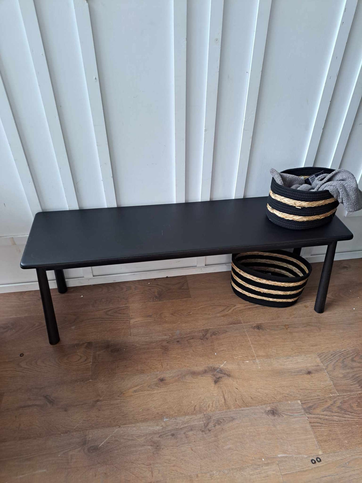 Black Solid Oak Dining Bench / Wycombe RRP £375