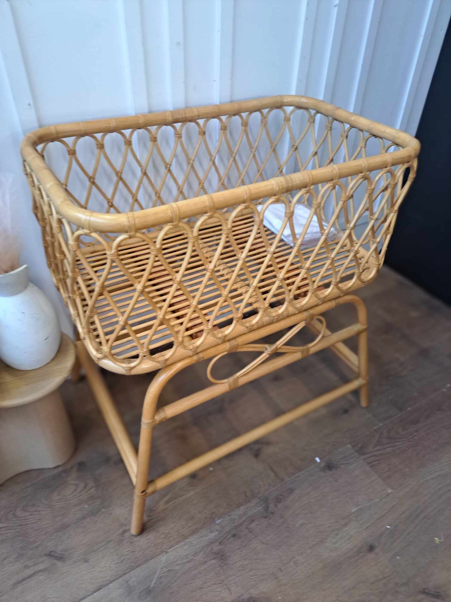 Rattan Cane Bassinet Cradle Cot Bed / La Redoute Lorene RRP £425