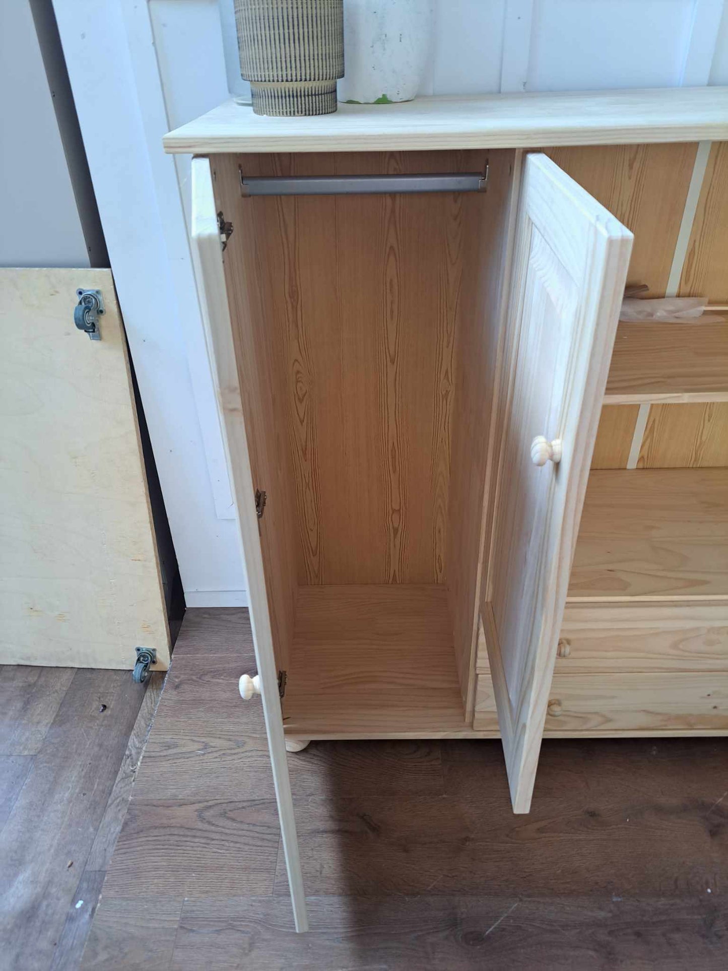 Low Solid Wood Wardrobe / LA Redoute Redmond RRP £650