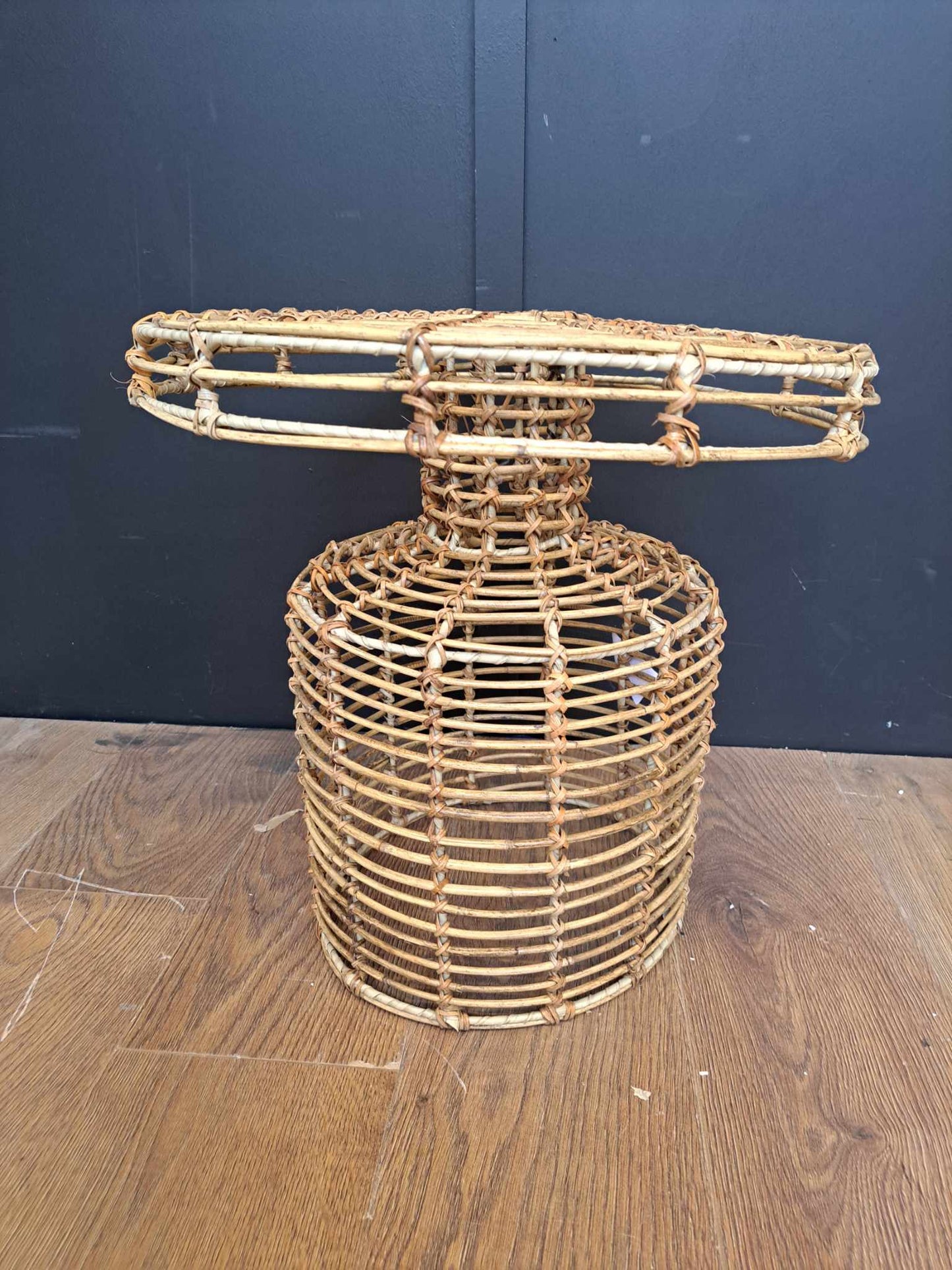 Round Rattan Side Table