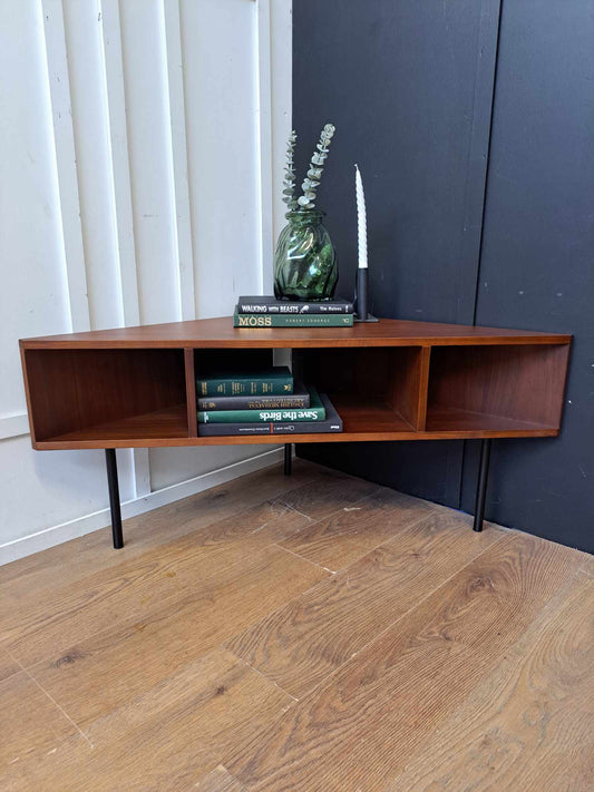 Walnut Veneer TV-HIFI Corner Unit / La Redoute RRP £425