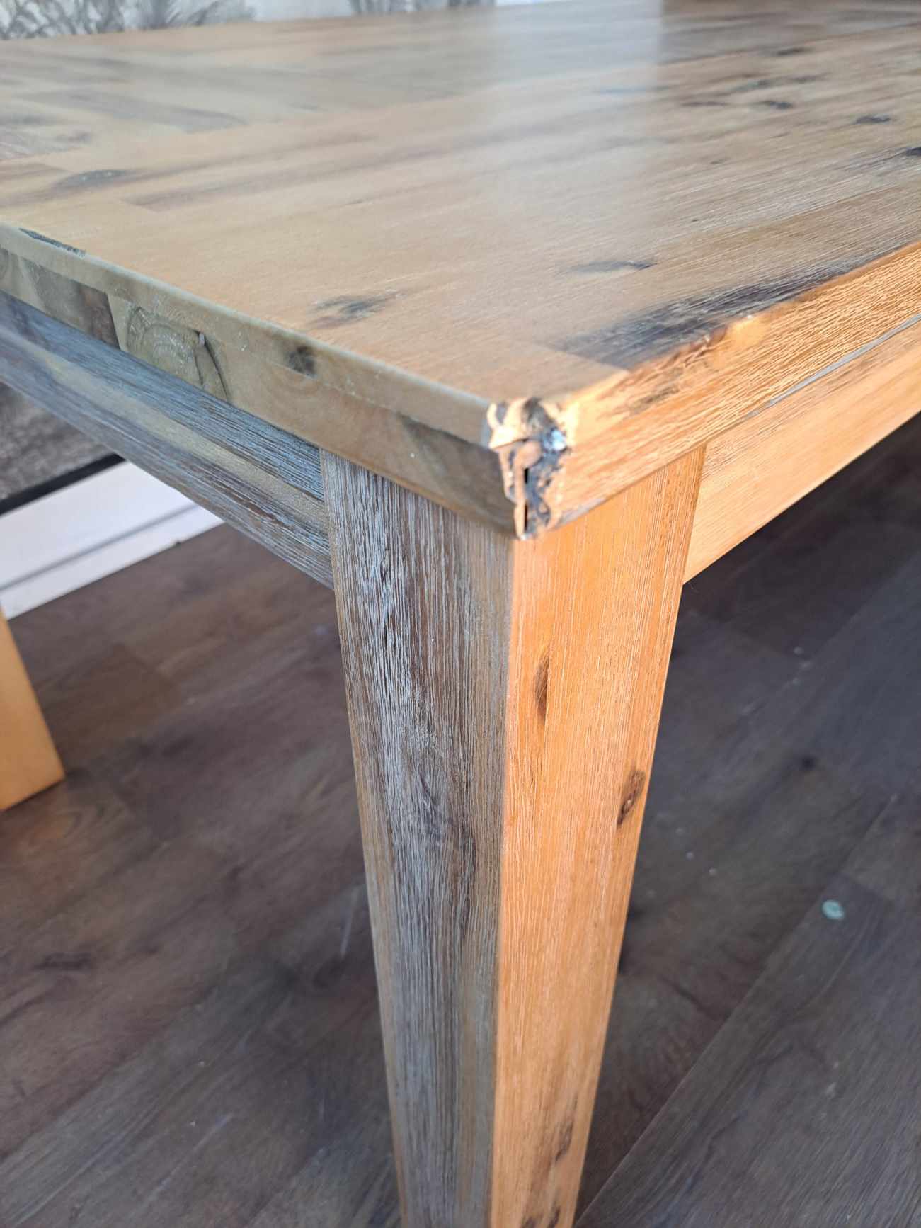 Rustic Solid Wood Dining Table