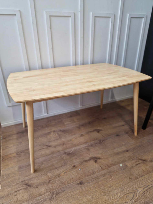Solid Light Oak Wood Dining Table