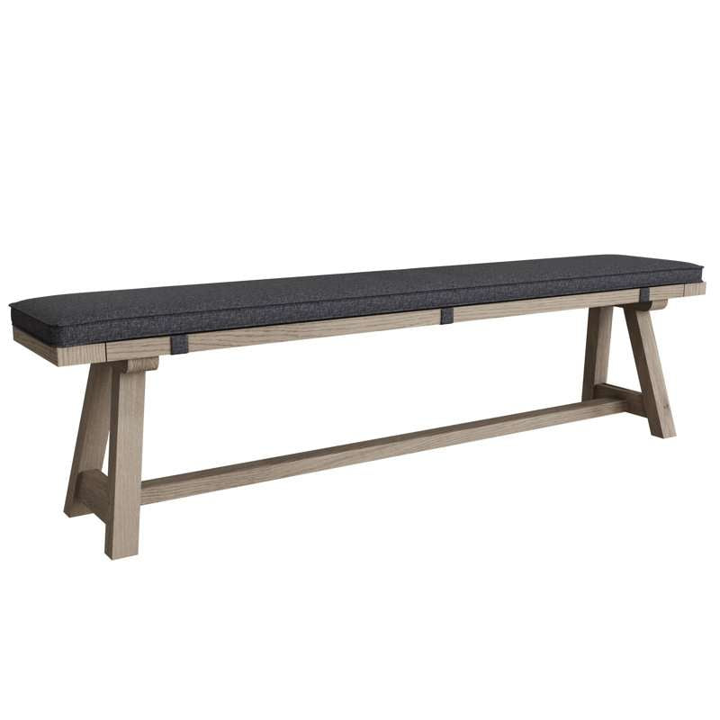 Extra Large Dining Bench Grey Washed Solid Oak, Cushion and Courier deposit