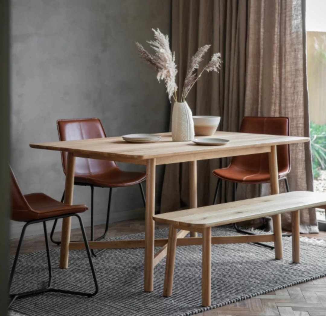 Solid Oak Scandi Style Dining Table