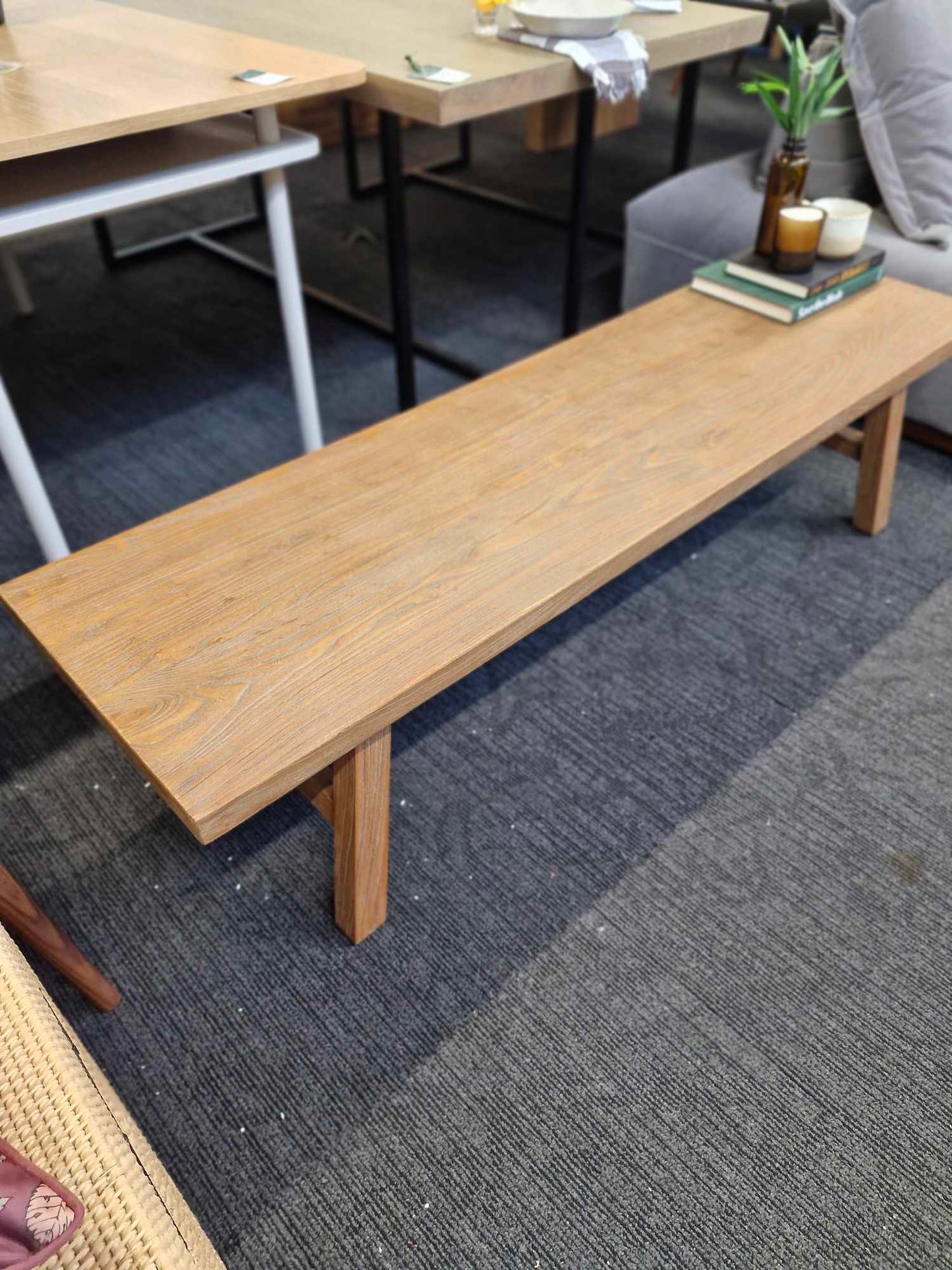 Solid Elm Wood Extra Large Coffee Table / La Redoute Asayo RRP £475