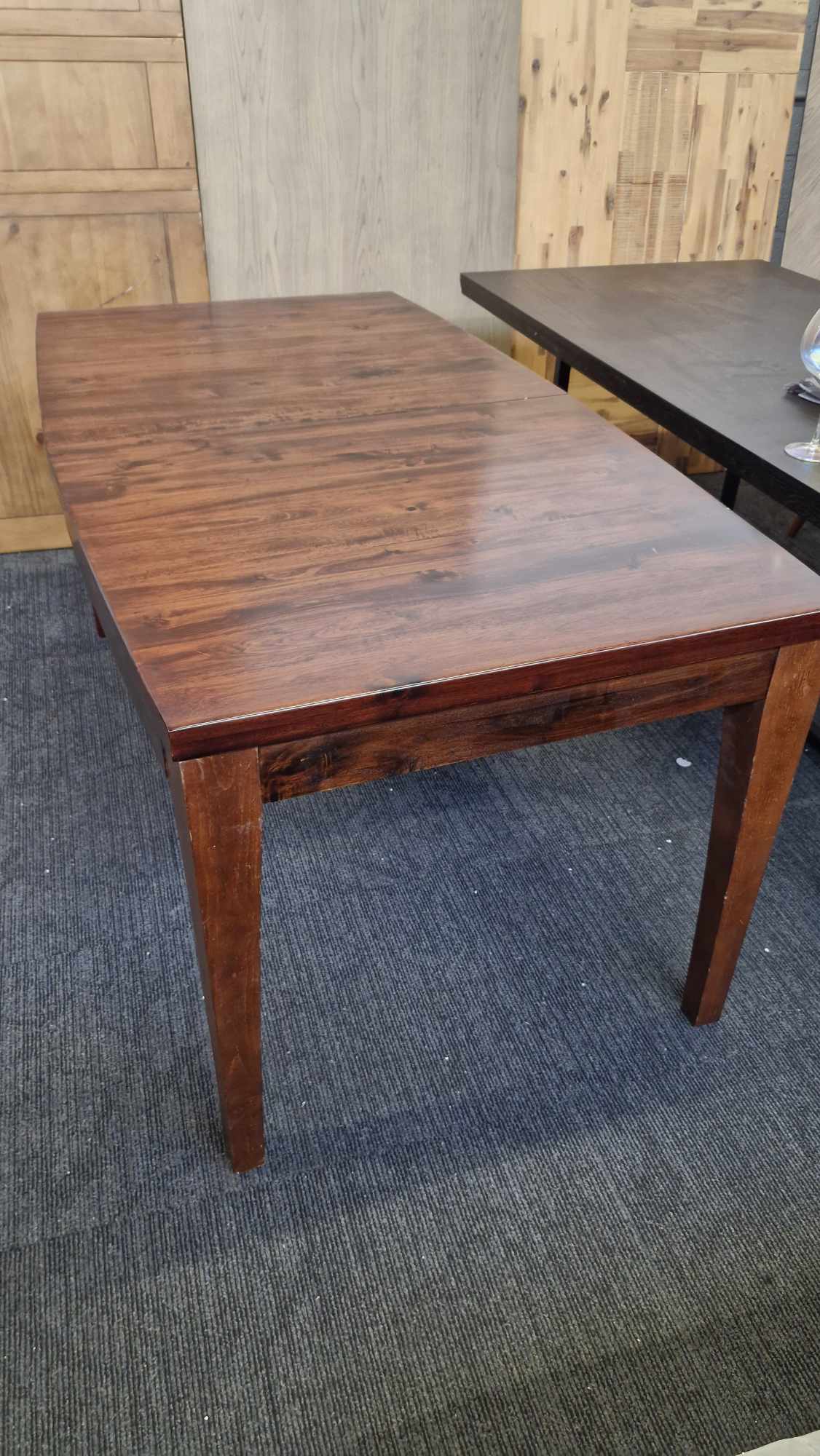 Dark Solid Wood Dining Table Extra Large