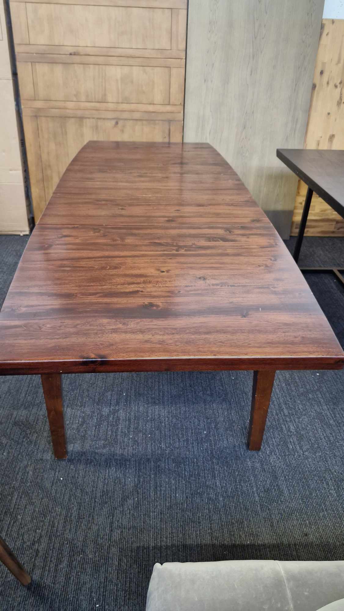 Dark Solid Wood Dining Table Extra Large