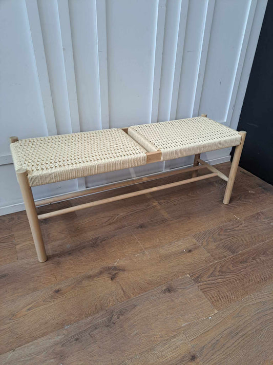 Wood and Rope Braiding  Bench / La Redoute Taga RRP £240