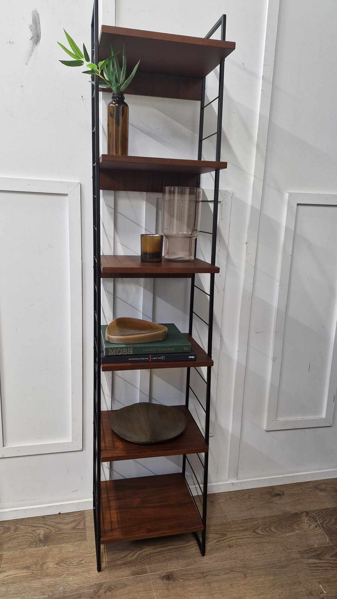 Walnut Vintage Shelving Unit / La Redoute Watford RRP £425