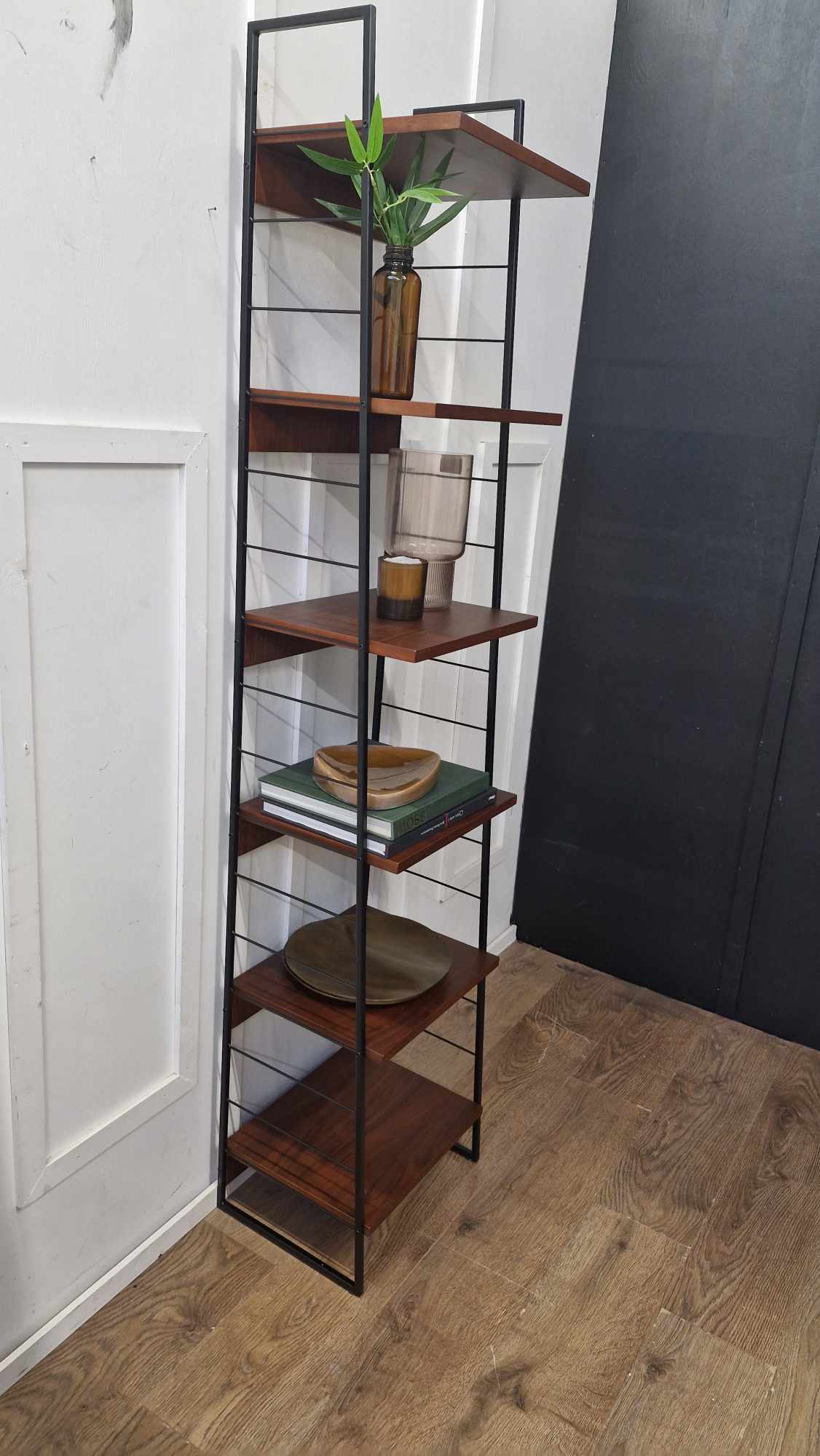 Walnut Vintage Shelving Unit / La Redoute Watford RRP £425