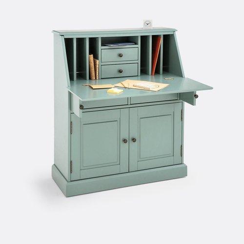 Bureau Secretary Desk Sage Green Grey with Storage / La Redoute Betta RRP £599