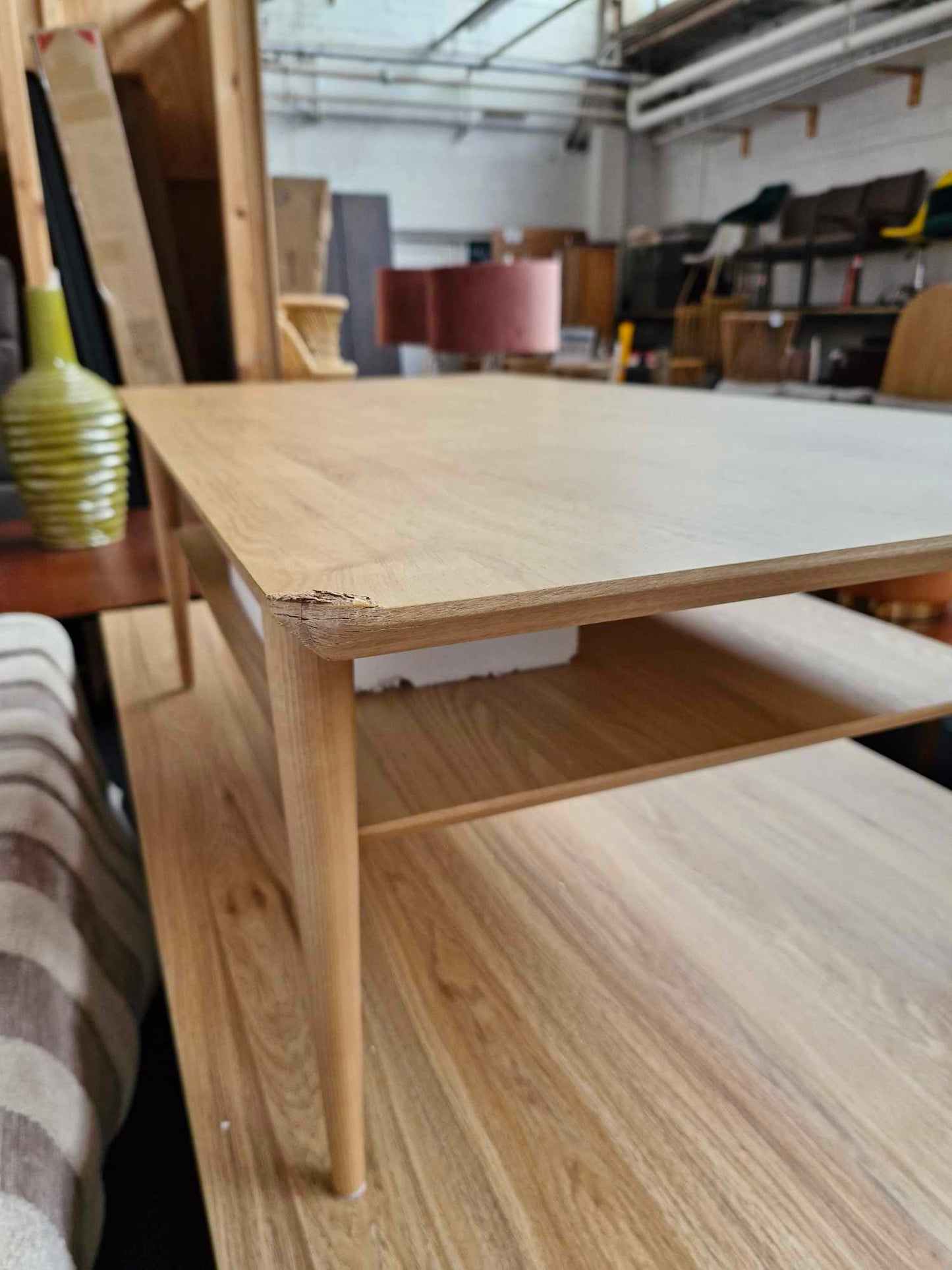 Oak Coffee Table with shelf