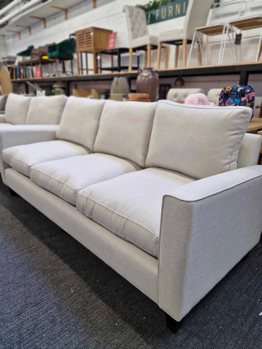 Ex Display Light Fabric 3 Seater Sofa